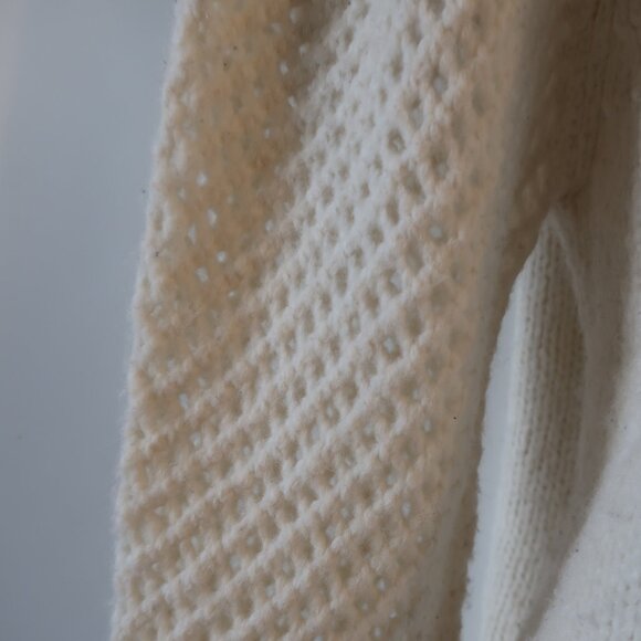 Womens LoveShackFancy Cream Knit Sweater Sz M - Picture 8 of 12